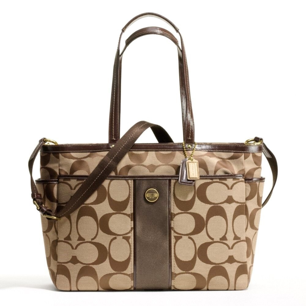 Coach Signature Multifunction Baby Diaper Tote w changing pad Travel Bag NWOT
